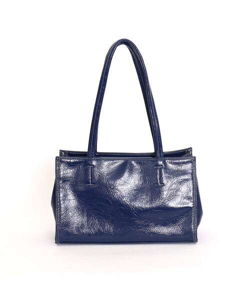 COOCO（クーコ） トートバッグ ツヤフェイクレザー横長トートバッグ