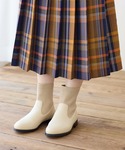 ブーツ リブニット 切り替え ソックスブーツ ...の詳細画像2