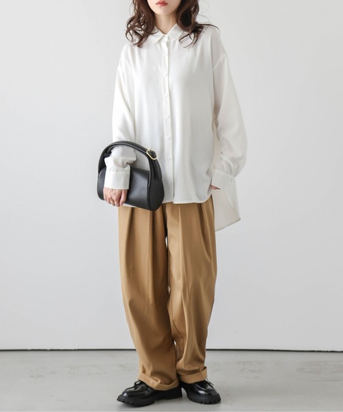 バックロングシャツ La-gemme（ラジェム） ブラウス シャツ バックロングシャツ レディース