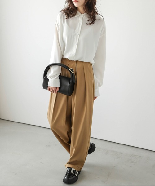 La-gemme（ラジェム） ブラウス シャツ バックロングシャツ レディース