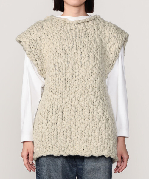 hakuji ハンドニットベスト