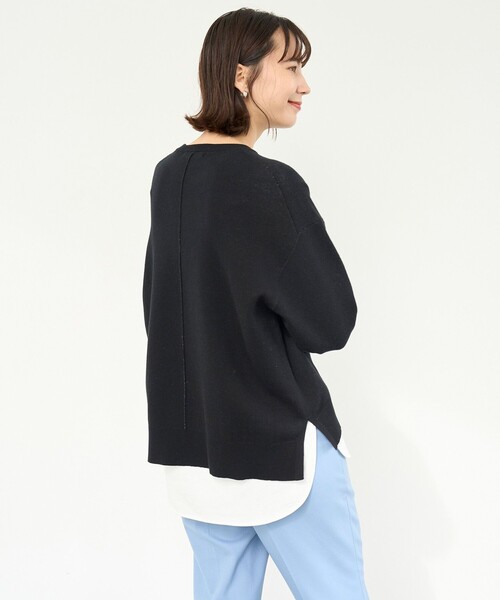 UNFILO ニット セーター 「洗える」スポンジニット ロゴ