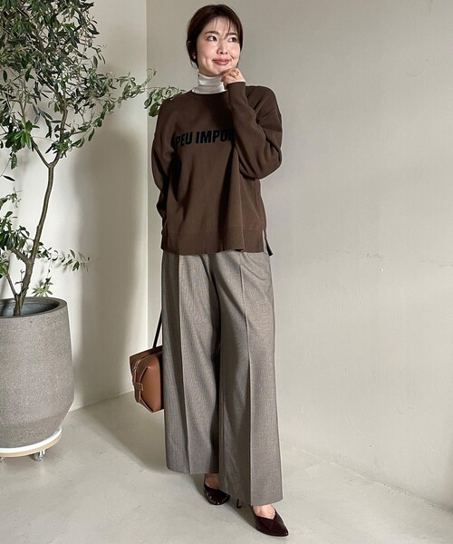 UNFILO ニット セーター 「洗える」スポンジニット ロゴ