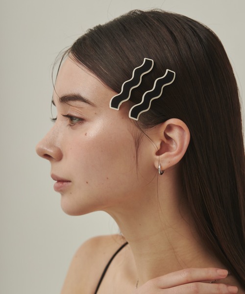 ❤︎ヘアピン❤︎ セール】シルバーリボンぱっちんピン（ヘアピン）｜cuorequal
