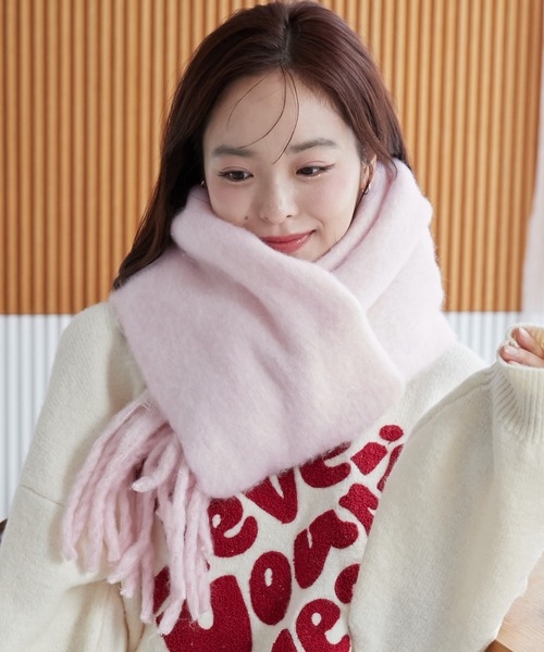 wildfox ストール 新品 白地 口紅柄