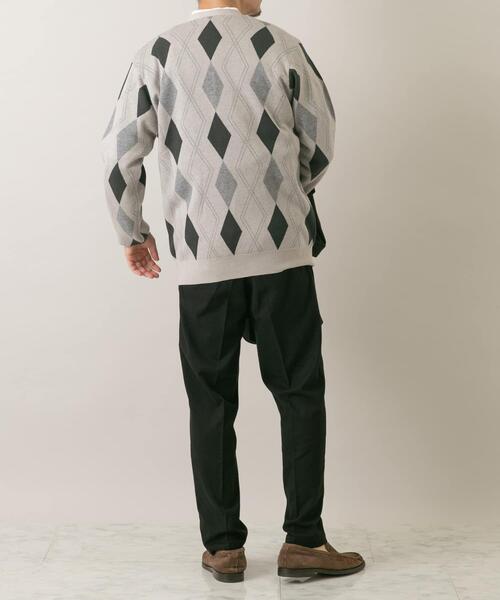 URBAN RESEARCH ROSSO MEN カーディガン 「WEB限定」アーガイル