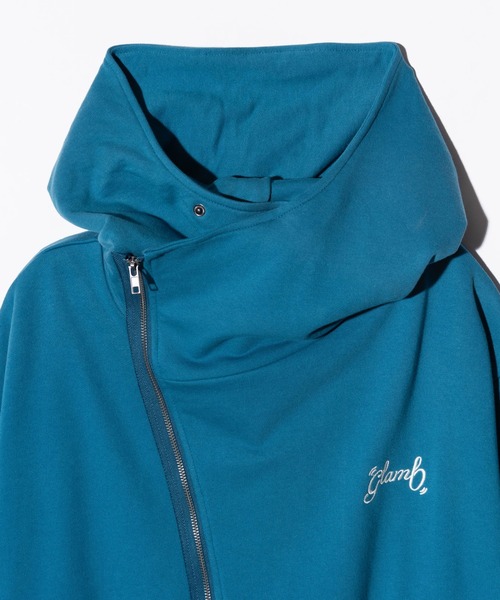 glamb（グラム） パーカー Asymmetry Layered Hoodie / アシンメトリー
