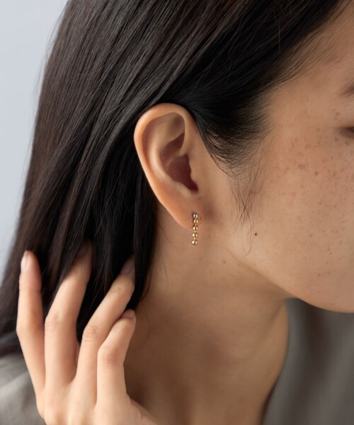 Jouete（ジュエッテ） ピアス ピアス ボールチェーン コンビカラー