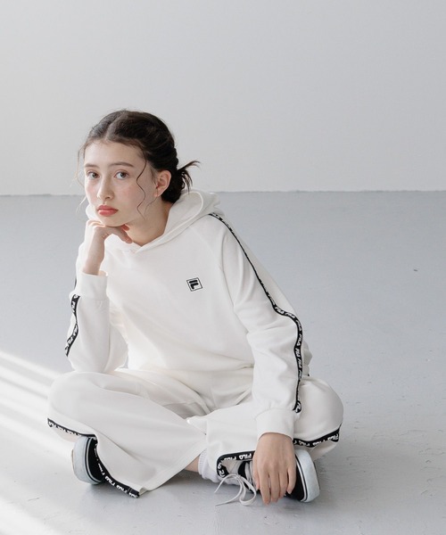 GLOBAL WORK（グローバルワーク） パーカー FILA/コラボショート