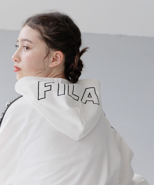 GLOBAL WORK（グローバルワーク） パーカー FILA/コラボショート