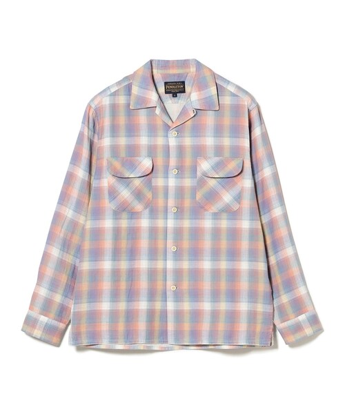 PENDLETON S/Sオープンカラーシャツ L エリオットタータンチェック PENDLETON シャツ 「別注」PENDLETON / チェック オープンカラー