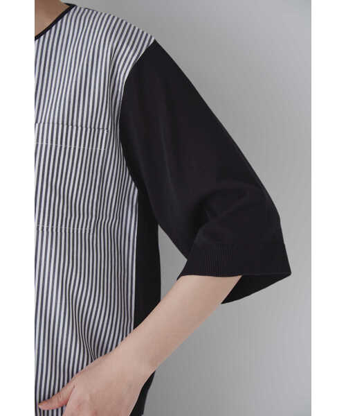 「human woman」 7分袖ブラウス MEDIUM ベージュ系その他 レディース human woman 「human woman」 7分袖ブラウス MEDIUM ベージュ