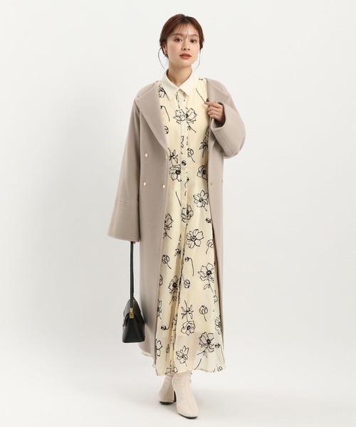 R*K様 ⁉️12650円→5999円値下Metrocity ブラック フラワー Andemiu ワンピース ラインフラワーフロッキーワンピース289861