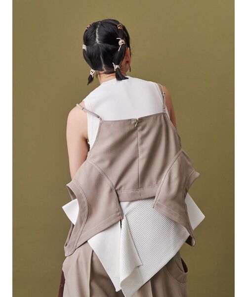 UN3D. ウェーブラインディテールタンクトップ セール】WAVE DETAIL OP / ウェーブディテールワンピース（ワンピース