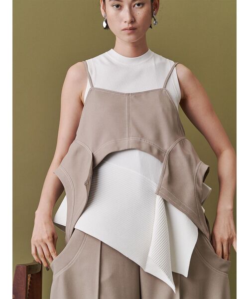 UN3D.（アンスリード） タンクトップ ノースリーブ IRREGULAR PARTS KT