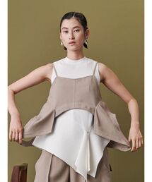 UN3D.タンクトップ ノースリーブ IRREGULAR HEM TT UN3D.（アンスリード） タンクトップ ノースリーブ IRREGULAR PARTS KT