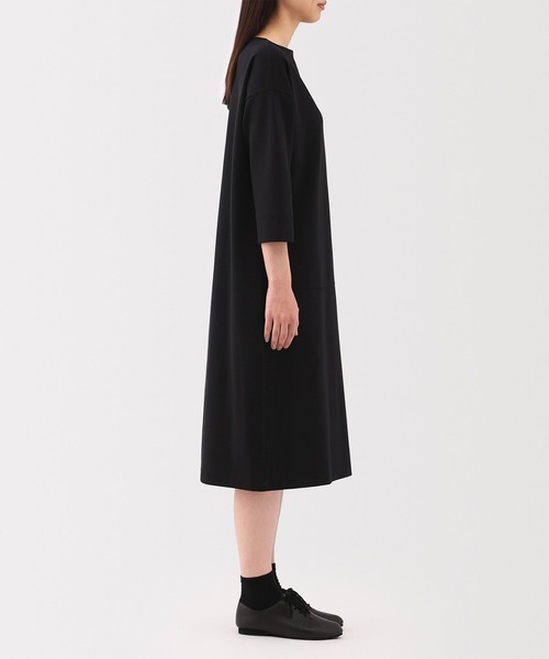 無印良品（MUJI） ワンピース 婦人 二重編み七分袖ワンピース