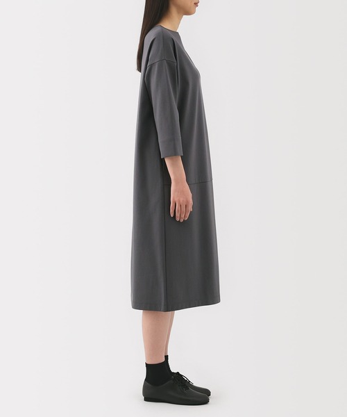 無印良品（MUJI） ワンピース 婦人 二重編み七分袖ワンピース