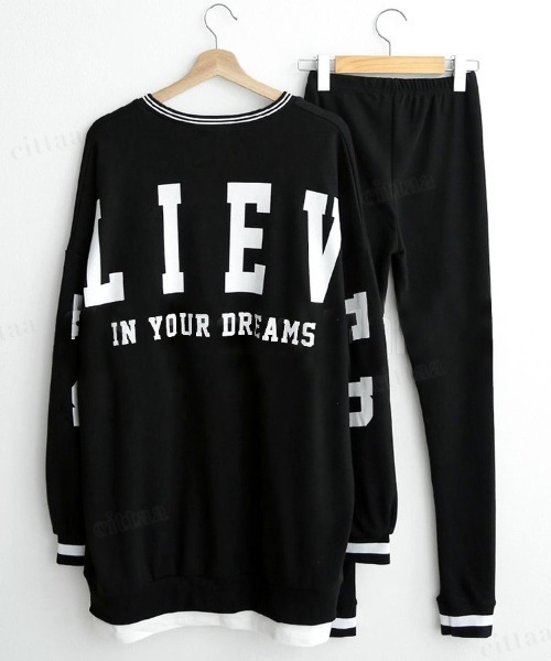 Dalfwin（ダールフィン） セットアップ 「上下2点セット」BELIEVEDロゴ