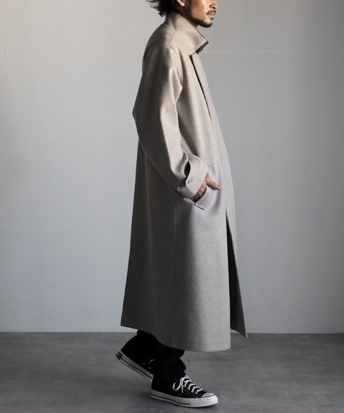 「CREARE -LINO-」 チェスターコート M ブラック メンズ_画像6