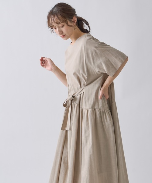 【新品】ケレン kelen ハーフスリーブフレアワンピース M カーキ 000000045635-08-l.jpg?t=