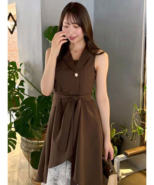 dazzlin　ドレープタックレイヤードワンピース dazzlin ワンピース ドレープタックレイヤードワンピース