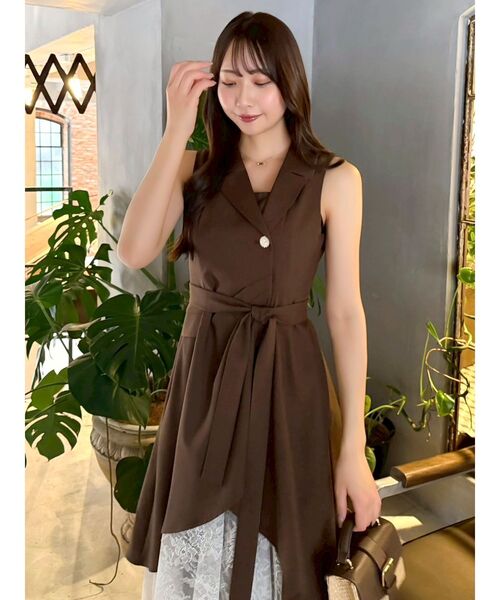 dazzlin/レイヤードワンピースMsize dazzlin ワンピース ドレープタックレイヤードワンピース