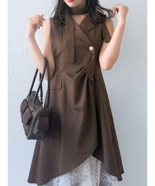 dazzlin ドレープタックレイヤードワンピース S 付属品無し dazzlin ワンピース ドレープタックレイヤードワンピース