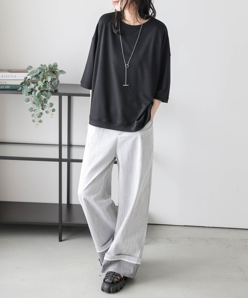 La-gemme（ラジェム） tシャツ ドロップショルダーTシャツ レディース 