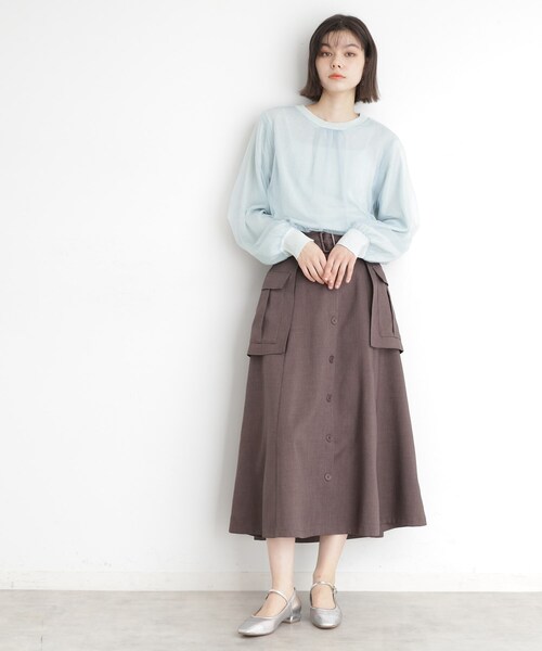 ニット セーター ラメニット チュールレイヤードトップス レディース THE SHOP TK ニット セーター チュール×ラメニット「洗える