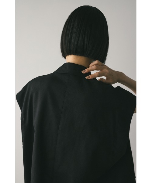 ベスト ジレ リネンミックスルーズベスト レディース STYLEMIXER ベスト ジレ リネンミックスルーズベスト レディース