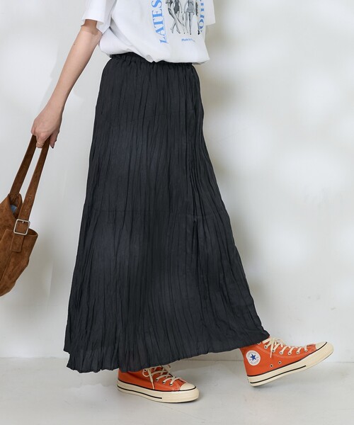 FREAK'S STORE スカート ランダムプリーツ ワッシャースカート