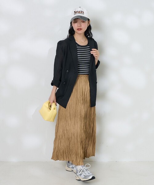 FREAK'S STORE スカート ランダムプリーツ ワッシャースカート