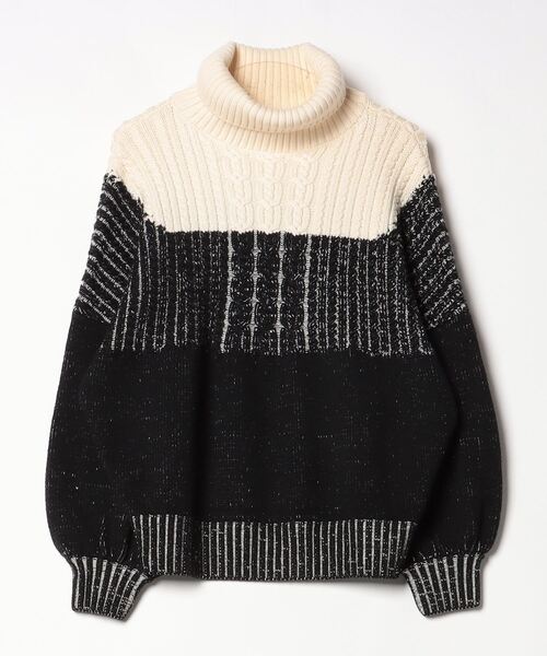 CINOH チノ カシミヤ100% タートルネック プルオーバー ニット 38 CINOH（チノ） タートルネックニット 38 ブラック レディース