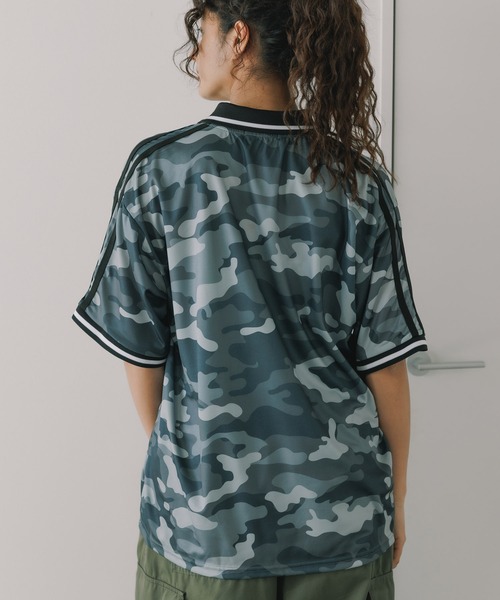 SUGGESTION tシャツ SUGGESTION/サジェッション サッカー総柄半袖TEE