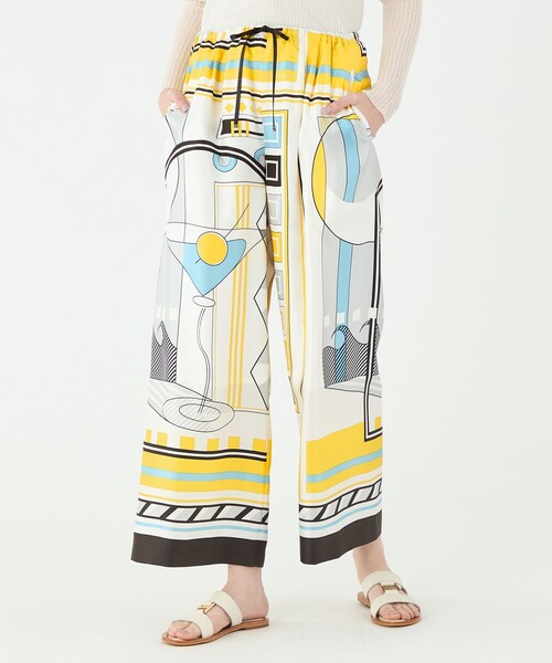 ワイドパンツ パンツ 「別注」manipuri for Ballsey Cocktail イージーワイドパンツ レディースの画像