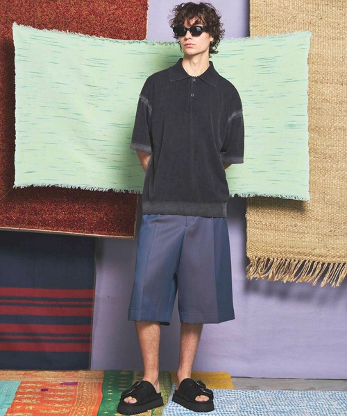 美品　Maison Special ショートフーディ&ワイドパンツセット MAISON SPECIAL パンツ 「UNISEX」4 Colors Chambray Washable