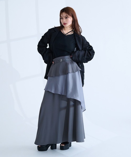 ＊NOTRE emor ＊レイヤード＊シアーピックスカート＊新品 NOTRE emor レイヤードシアーピックスカート 【公式通販】