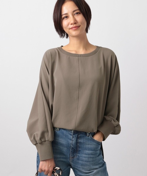 [BARNYARDSTORM]do Ла Манш рукав cut and sewn 1 grayish бежевый женский 
