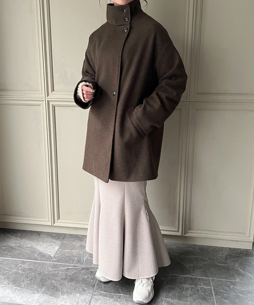 「JUNOAH」 コート X-LARGE アイボリー レディース_画像9