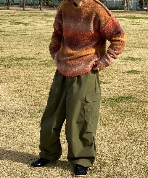 「kutir」 長袖ニット LARGE ブラウン メンズ_画像9