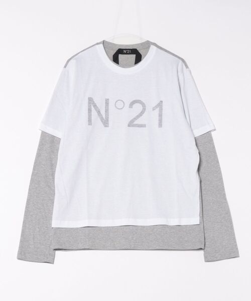 N21 numero ventuno ロングスリーブ レイヤード ジャンパー tシャツ 「N゜21 numero ventuno」 レイヤードロングスリーブTEE