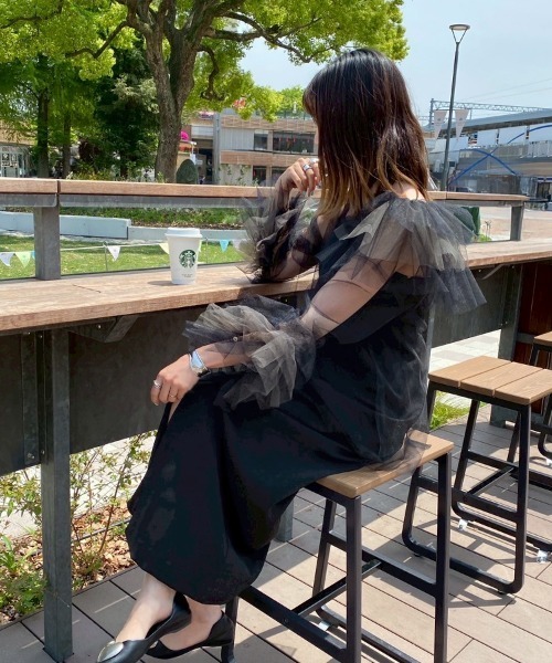 ANDRESD チュール　ドレス DONOBAN ドレス 「ANDRESD」detached sleeve dress チュール