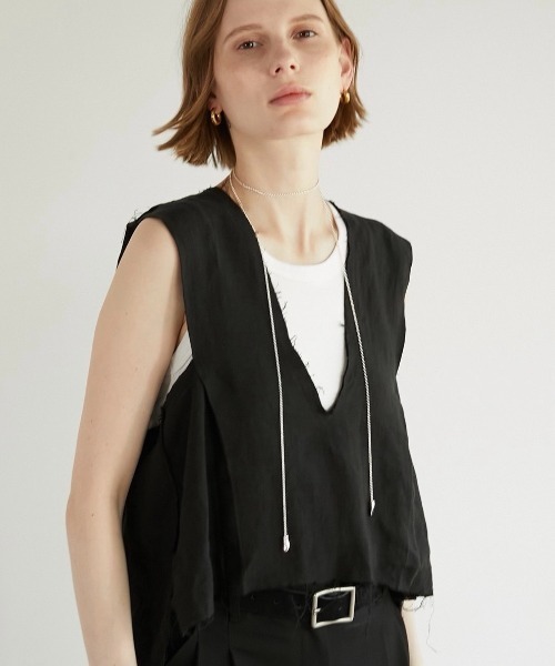 ブラウス シャツ 「LA PEAU DE GEM」natural v neck blouse/ナチュラルVネックブラウス レディース la peau de gem ブラウス シャツ 「LA PEAU DE GEM」natural v