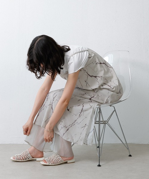 レギンス スパッツ クレープシフォン シアー レギンスパンツ