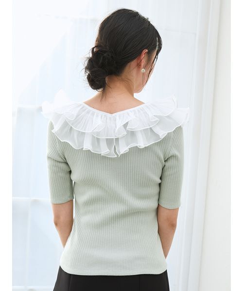 tシャツ フリルカラーカットプルオーバー レディース SNIDEL tシャツ フリルカラーカットプルオーバー レディース
