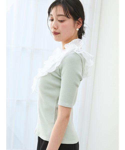 tシャツ フリルカラーカットプルオーバー レディース SNIDEL tシャツ フリルカラーカットプルオーバー レディース