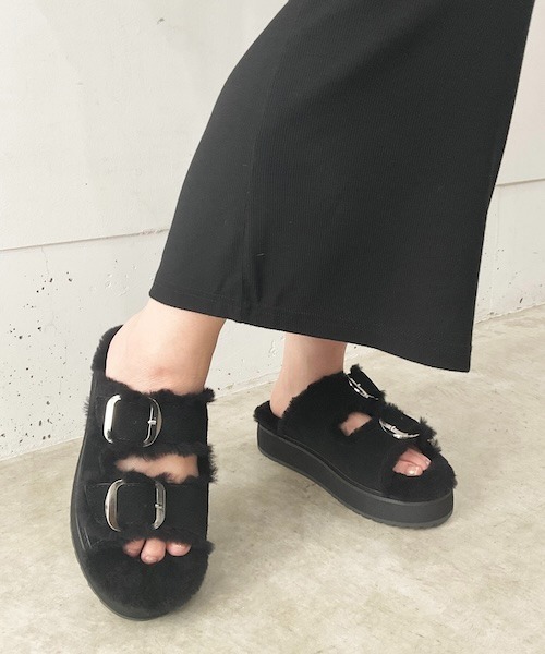 EMU Australia 黒 サボサンダル EMU Australia サンダル Cabello レディース : ZOZOTOWN Yahoo