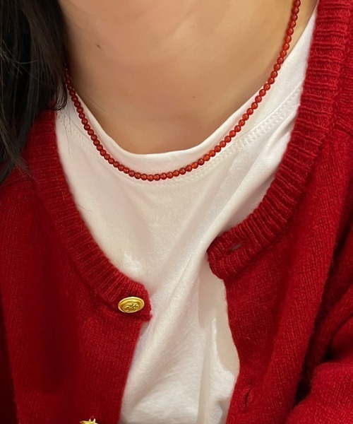 ネックレス レッドストーンネックレス レディース : ZOZOTOWN Yahoo!店