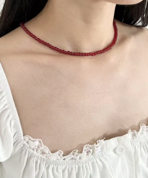レッドストーン ペンダント ネックレス ネックレス レッドストーンネックレス レディース : ZOZOTOWN Yahoo!店